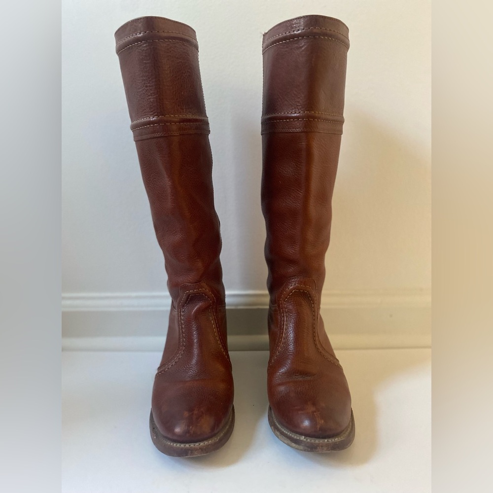 Frye “Jean” Brown Leather Boots - Picture 2 of 11